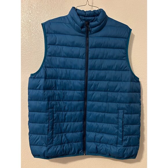 Swiss Tech Other - Swiss Tech Mens Blue Green Puffer Vest XL 46-48 Lightweight Full Zip Layering